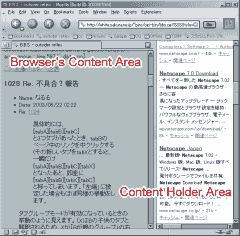 The holder area is movable to top, left, right and bottom. So, you can also use the holder like the Sidebar.